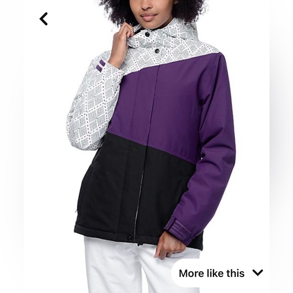 Aperture Jackets & Blazers - Aperture pan face white, purple and black 10k, snowboard jacket,